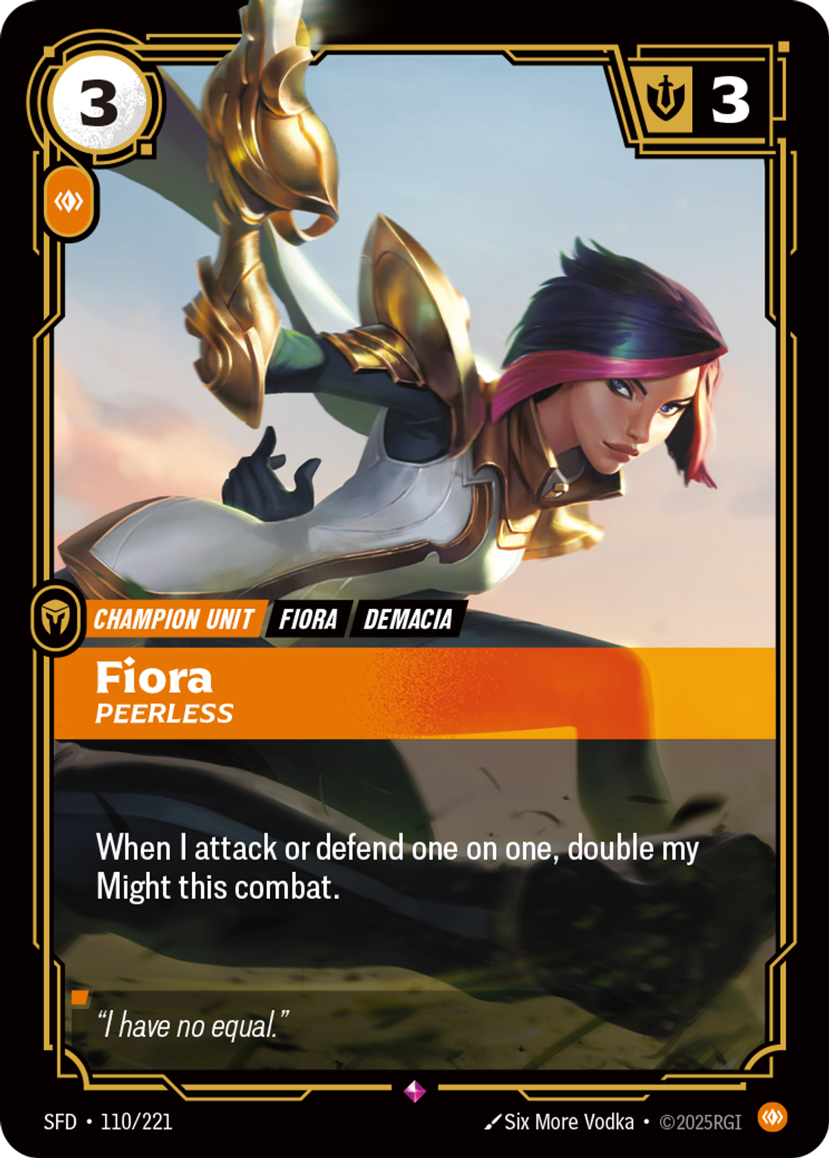 Fiora, Peerless