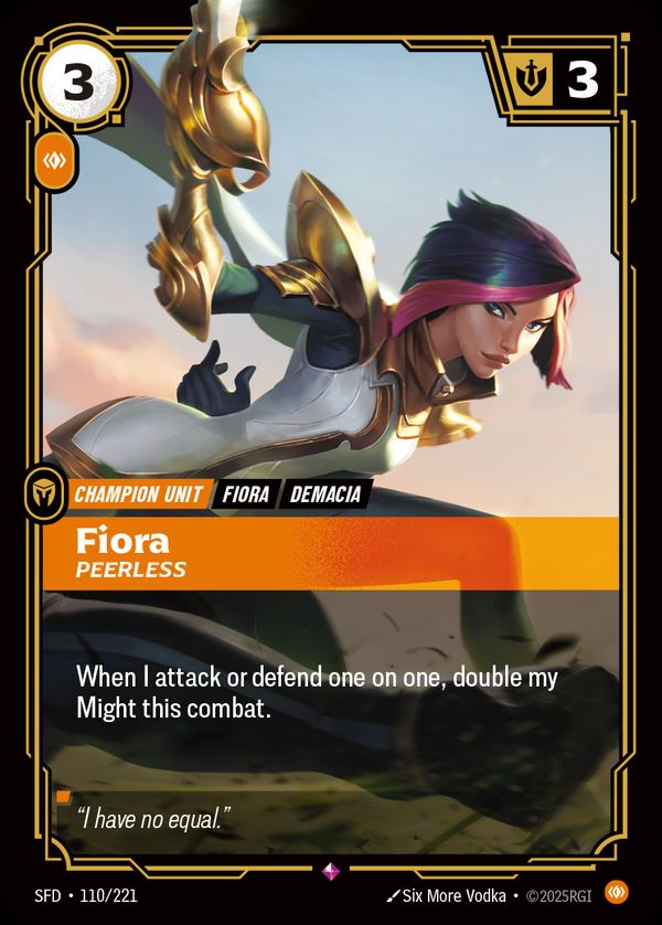Fiora, Peerless — Riftbound card