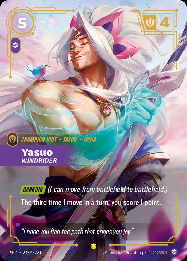 Yasuo, Windrider (Signature) — Riftbound card