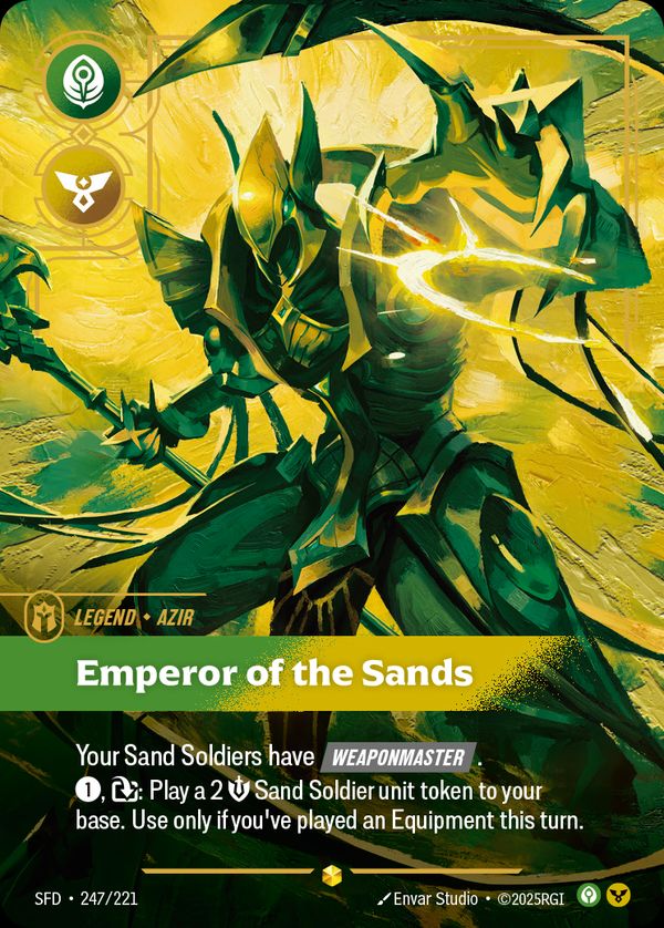 Azir, Emperor of the Sands (Overnumbered) — Riftbound card