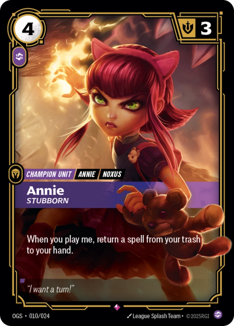 Annie - Stubborn — Proving Grounds #010, art by League Splash Team