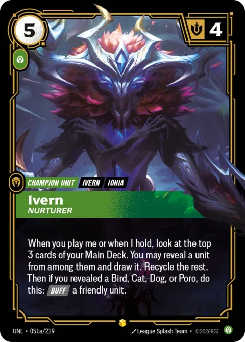 Ivern, Nurturer (아이번) UNL-051a 중국어 간체판 카드 이미지