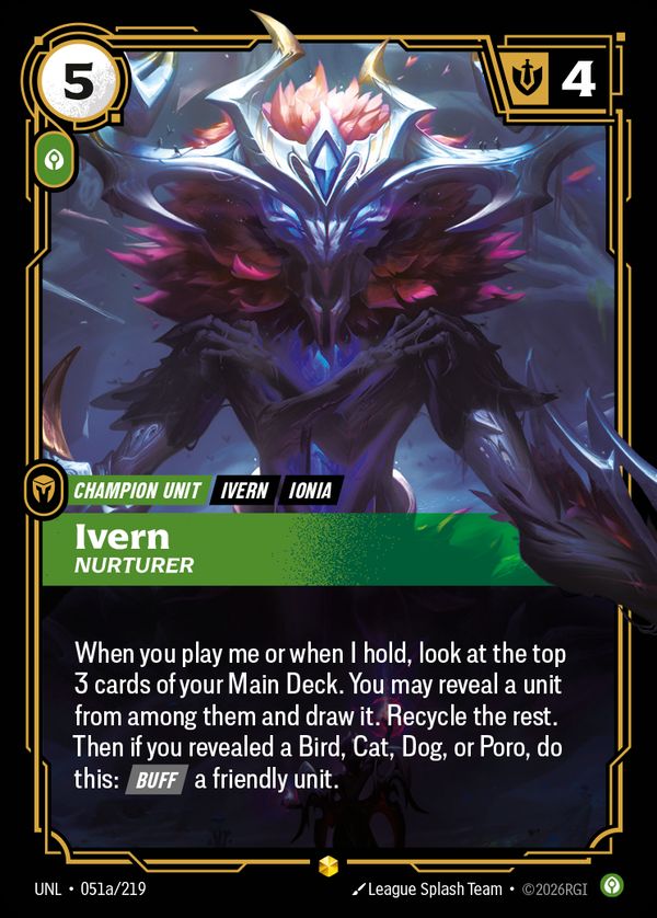 Ivern, Nurturer (Alternate Art) — Riftbound card