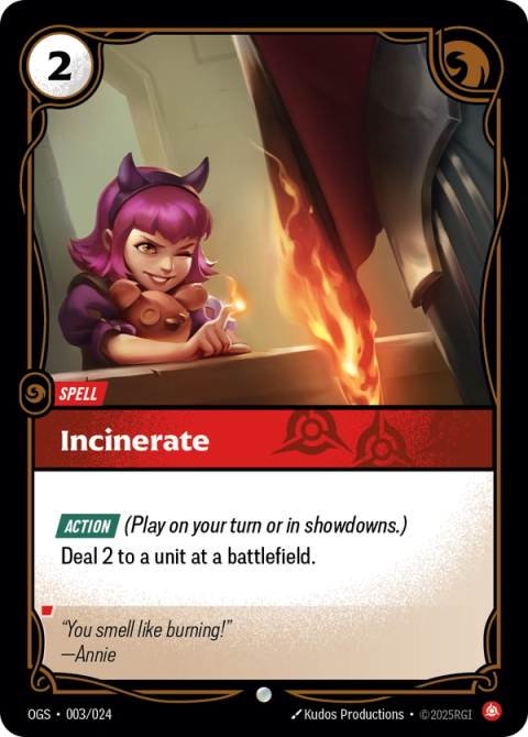 Incinerate — Proving Grounds #003, art by Kudos Productions