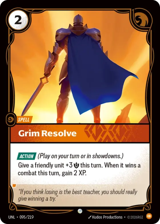 Grim Resolve UNL-095 Standard printing