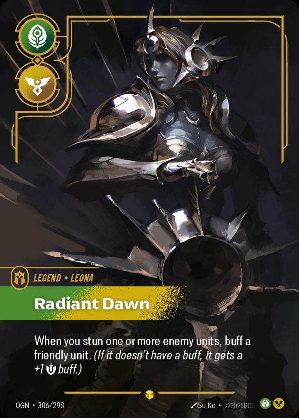 Leona, Radiant Dawn (Overnumbered) — Riftbound card