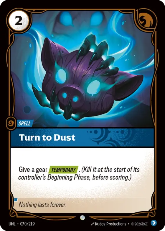 Turn to Dust UNL-070 Standard printing