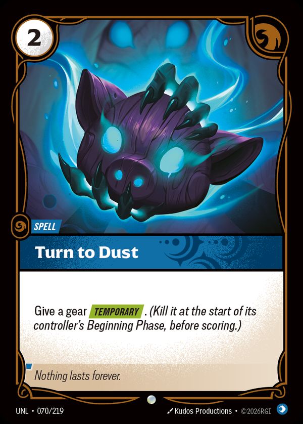 Turn to Dust — Riftbound card