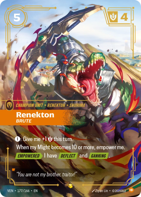 Renekton, Brute — Vendetta #177, art by Ziyan Lin