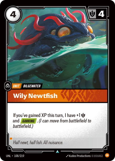 Wily Newtfish — Unleashed #108, art by Kudos Productions