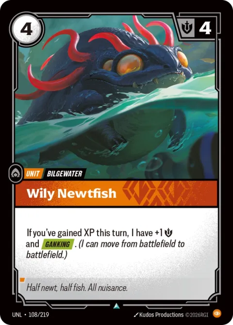 Wily Newtfish UNL-108 영어판 카드 이미지