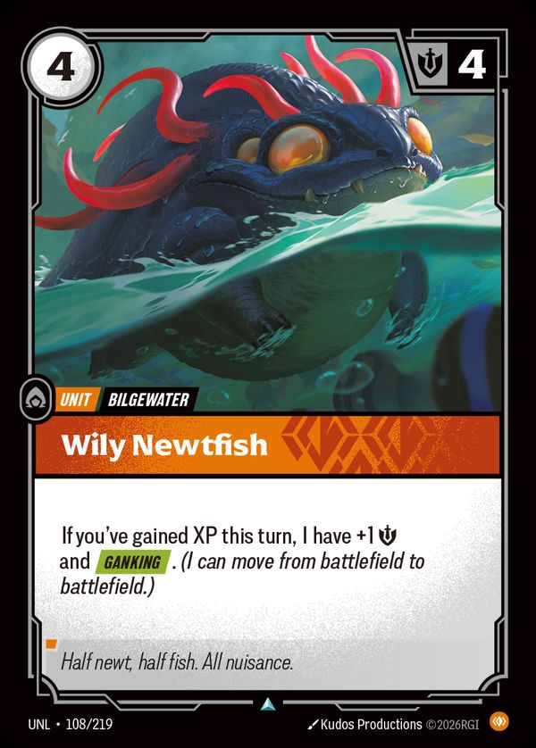 Wily Newtfish — Riftbound card