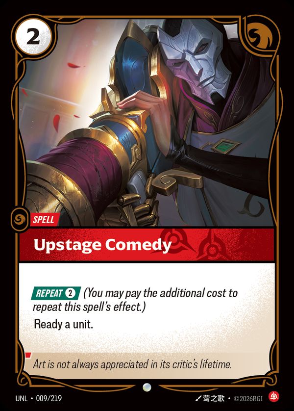 Upstage Comedy — Riftbound card