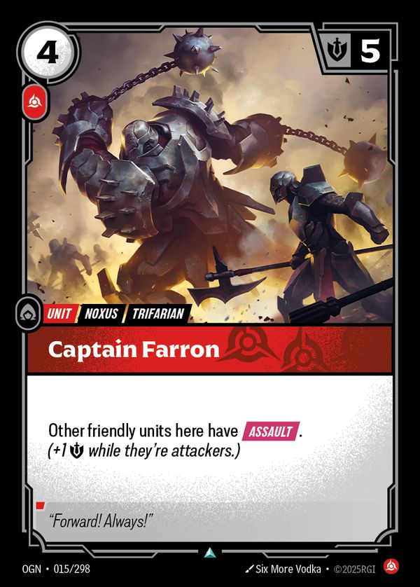Captain Farron — Riftbound card