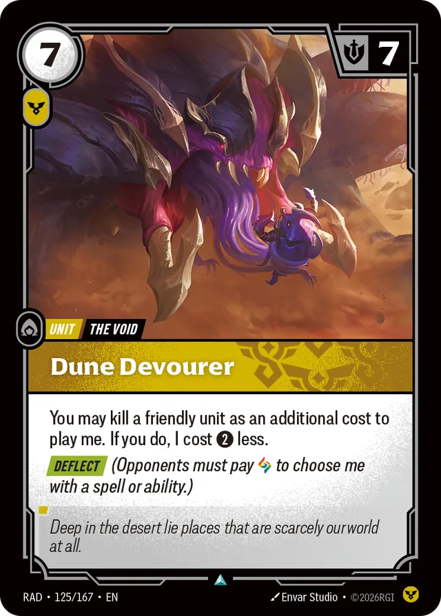 Dune Devourer Riftbound card (RAD-125/167)