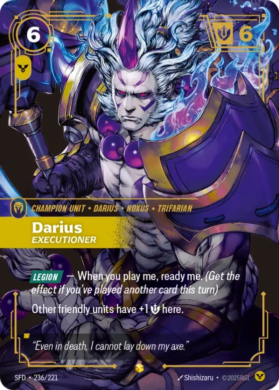 Darius, Executioner (Overnumbered) SFD-236 Overnumbered printing