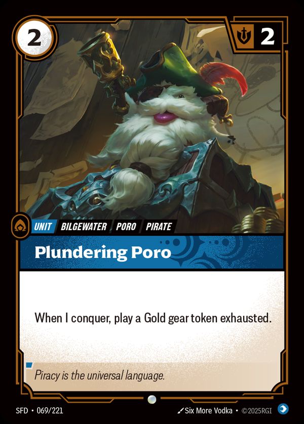 Plundering Poro — Riftbound card
