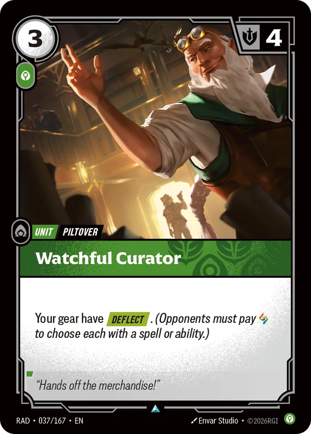 Watchful Curator Riftbound card (RAD-037/167)