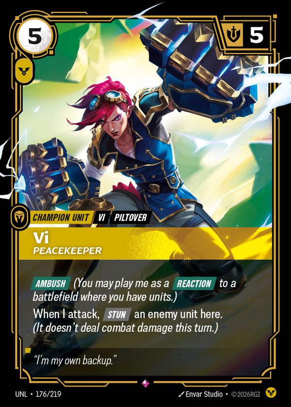 Vi, Peacekeeper — Riftbound card