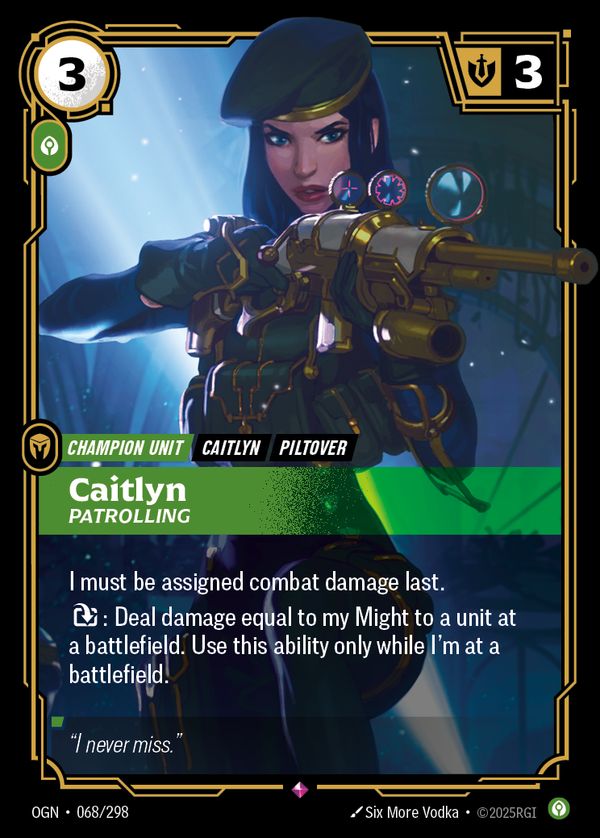 Caitlyn, Patrolling — Riftbound card