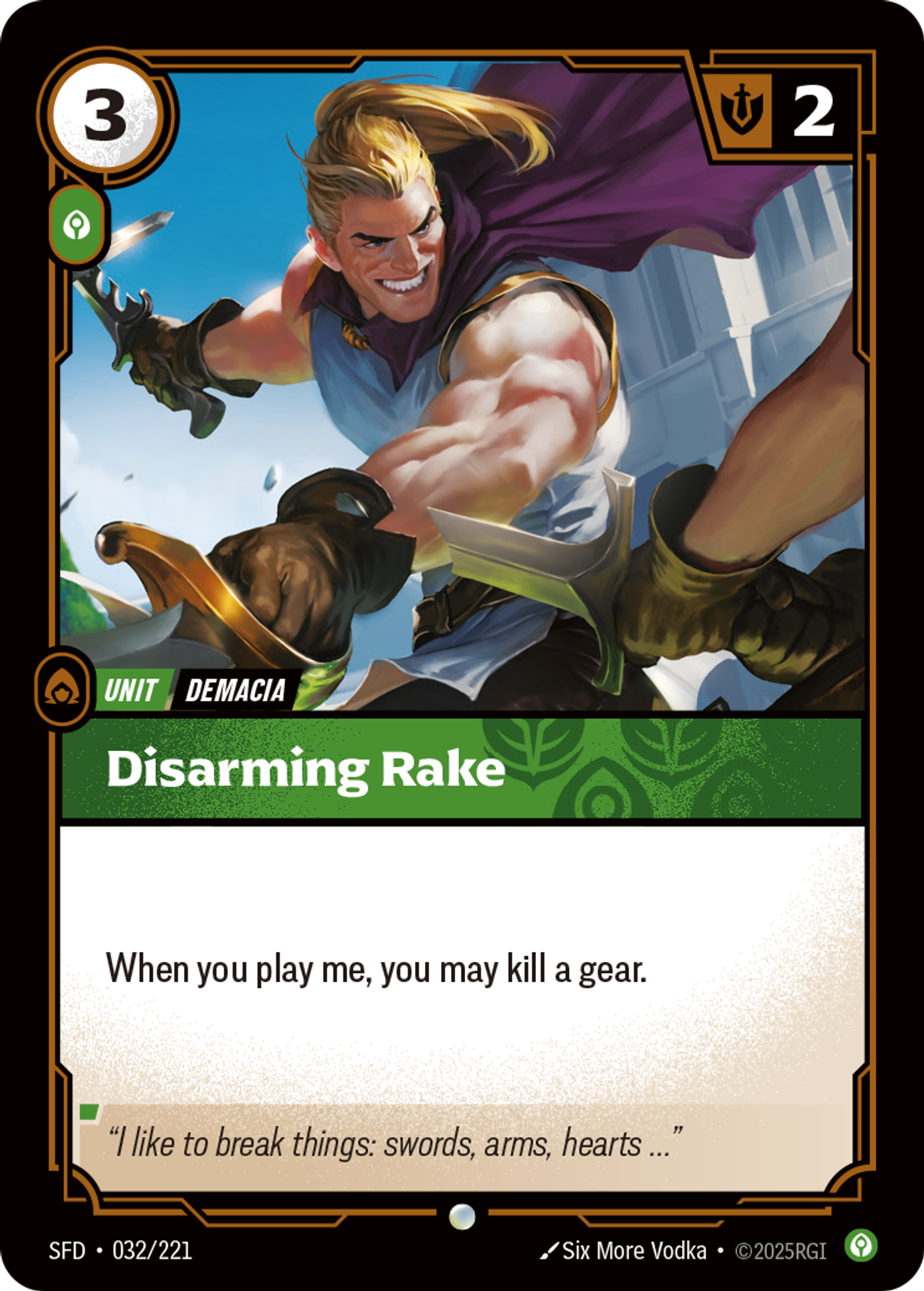 Disarming Rake
