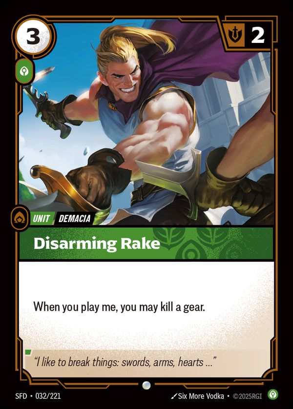 Disarming Rake — Riftbound card