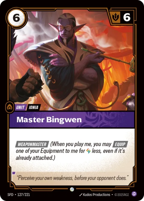 Master Bingwen SFD-127 영어판 카드 이미지