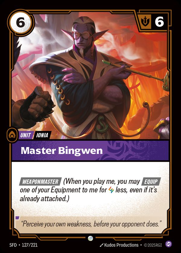 Master Bingwen — Riftbound card