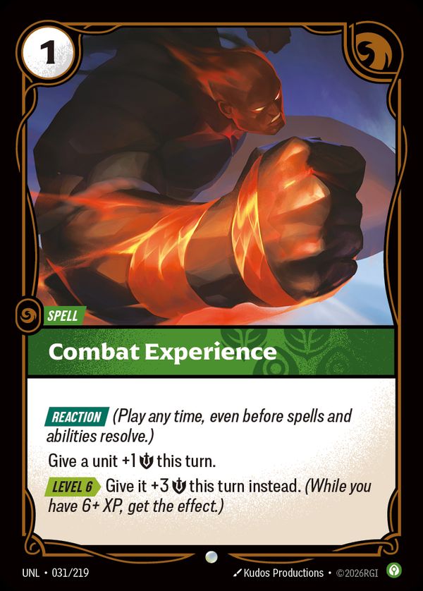 Combat Experience — Riftbound card