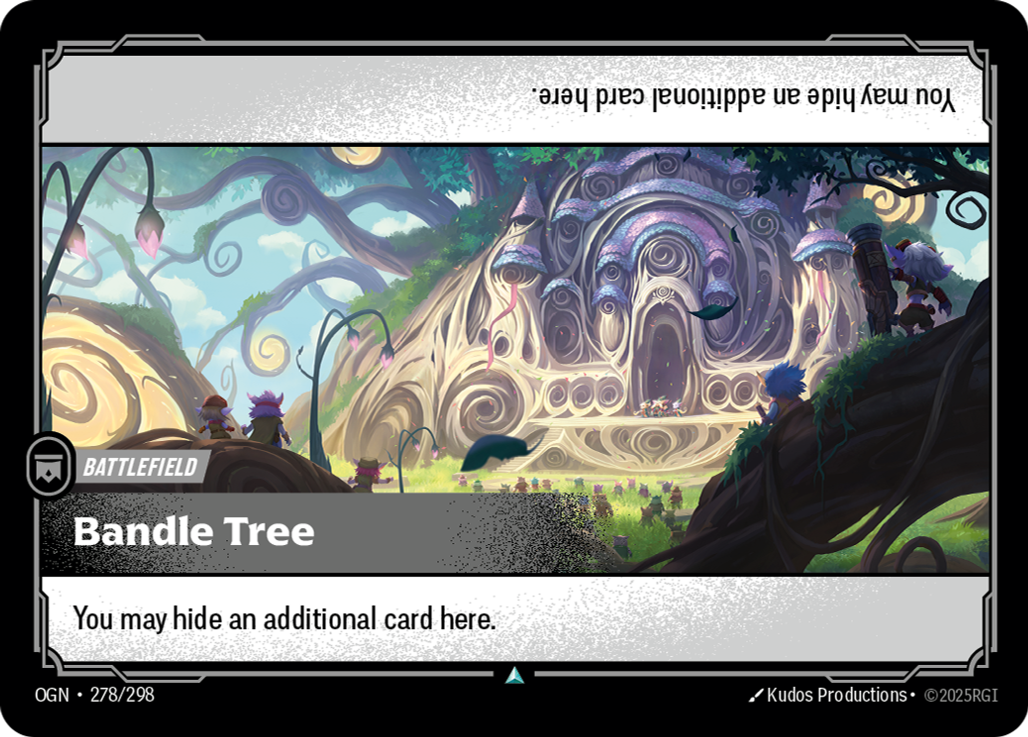 Riftbound Battlefield: Bandle Tree. You may hide an additional card here.