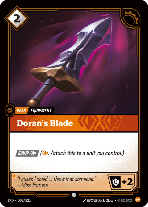 Doran's Blade — Spiritforged #095, art by 黯荧岛Dark Glow