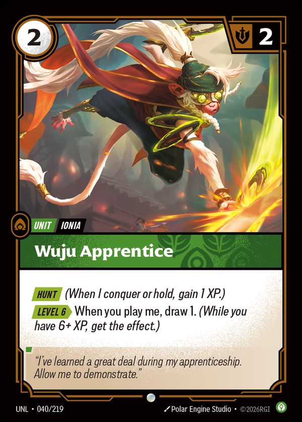 Wuju Apprentice — Riftbound card