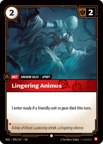 Lingering Animus · RAD-005/167