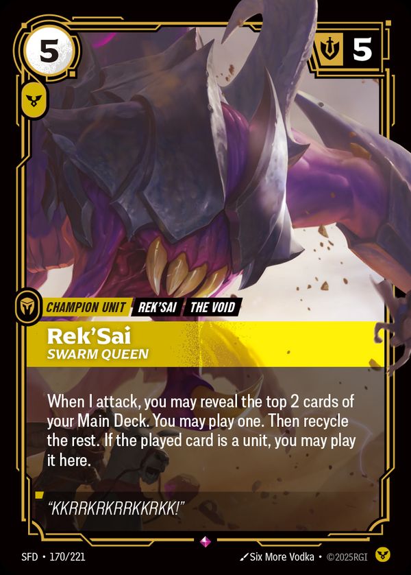Rek'Sai, Swarm Queen — Riftbound card