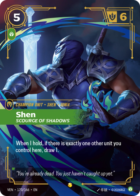 Shen, Scourge of Shadows — Vendetta #170, art by 华锐