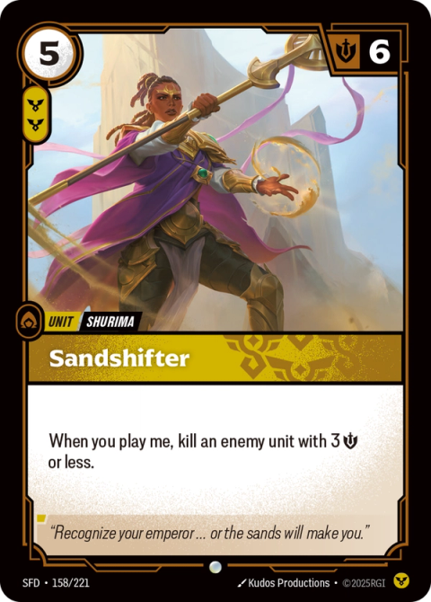 Sandshifter — Spiritforged #158, art by Kudos Productions