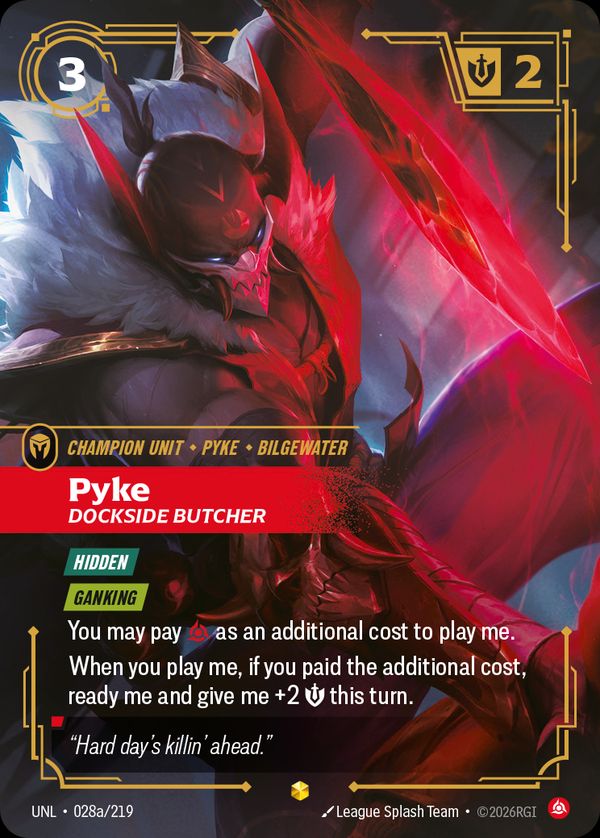 Pyke, Dockside Butcher (Alternate Art) — Riftbound card