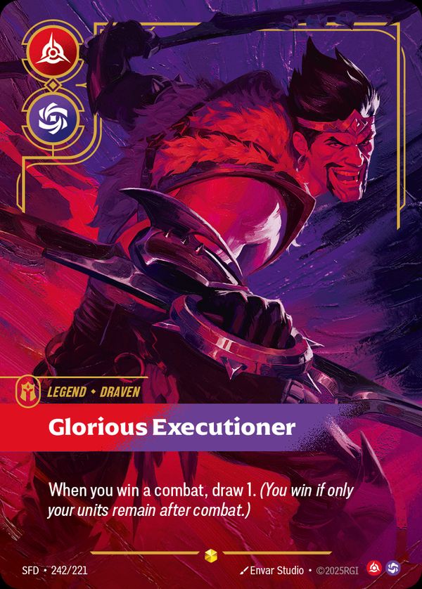 Draven, Glorious Executioner (Overnumbered) — Riftbound card