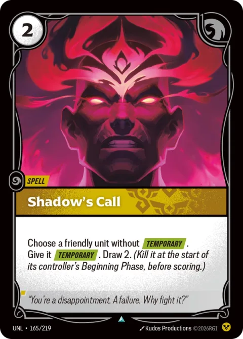 Shadow's Call UNL-165 영어판 카드 이미지