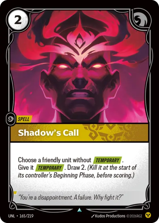 Shadow's Call UNL-165 Standard printing