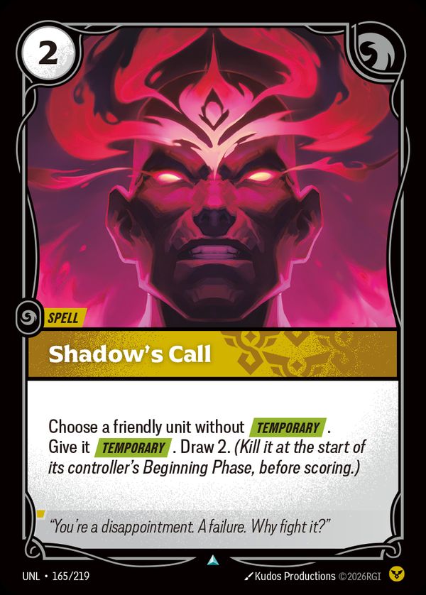 Shadow's Call — Riftbound card
