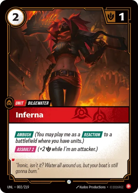 Inferna UNL-002 영어판 카드 이미지
