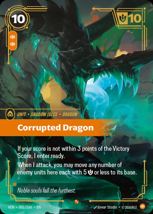 Corrupted Dragon — Riftbound card