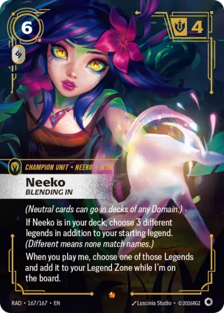 Neeko, Blending In — Riftbound Epic card RAD 167