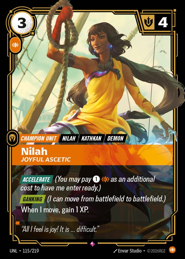 Nilah, Joyful Ascetic — Riftbound card
