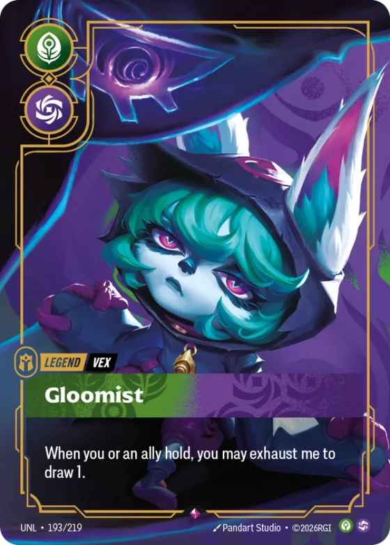 Carta de leyenda de Vex (Gloomist) en Riftbound