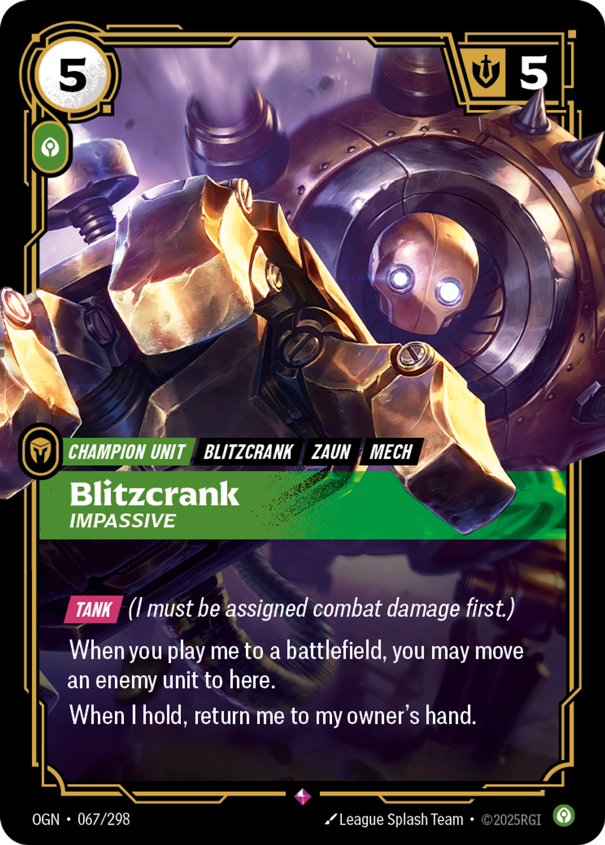 Blitzcrank, Impassive