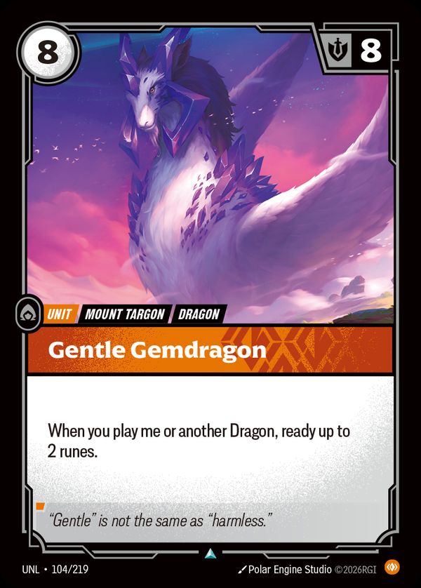 Gentle Gemdragon — Riftbound card