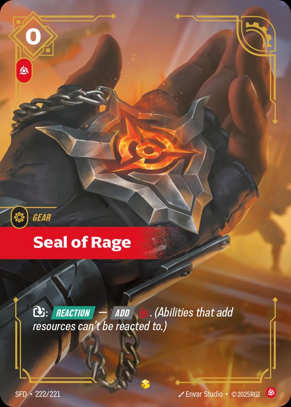 Seal of Rage (Overnumbered) — Riftbound card