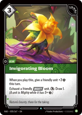 Invigorating Bloom — Riftbound card RAD 035